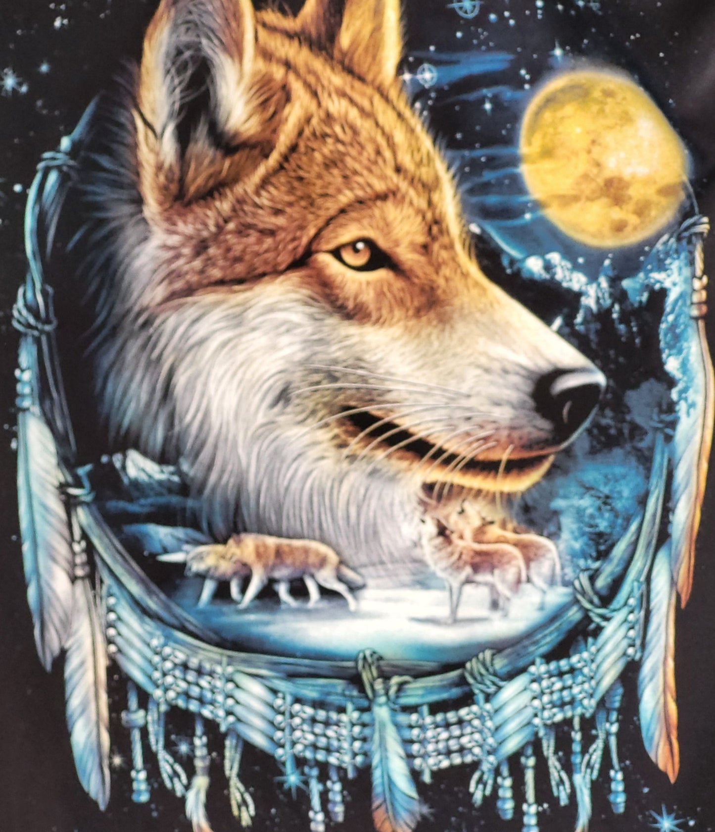 Short Sleeved Wolf Moon Dreamcatcher Shirt