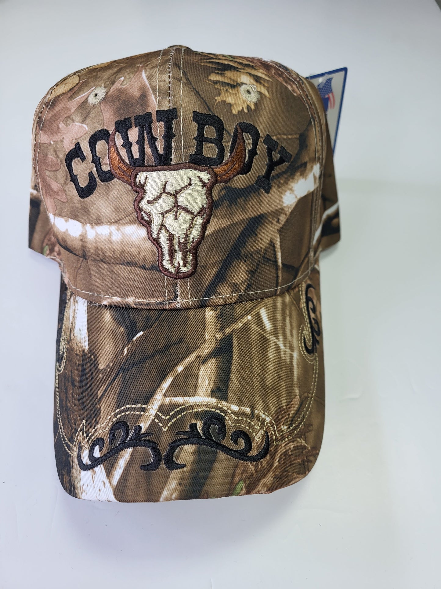 Cowboy Skull Camo Ball Cap