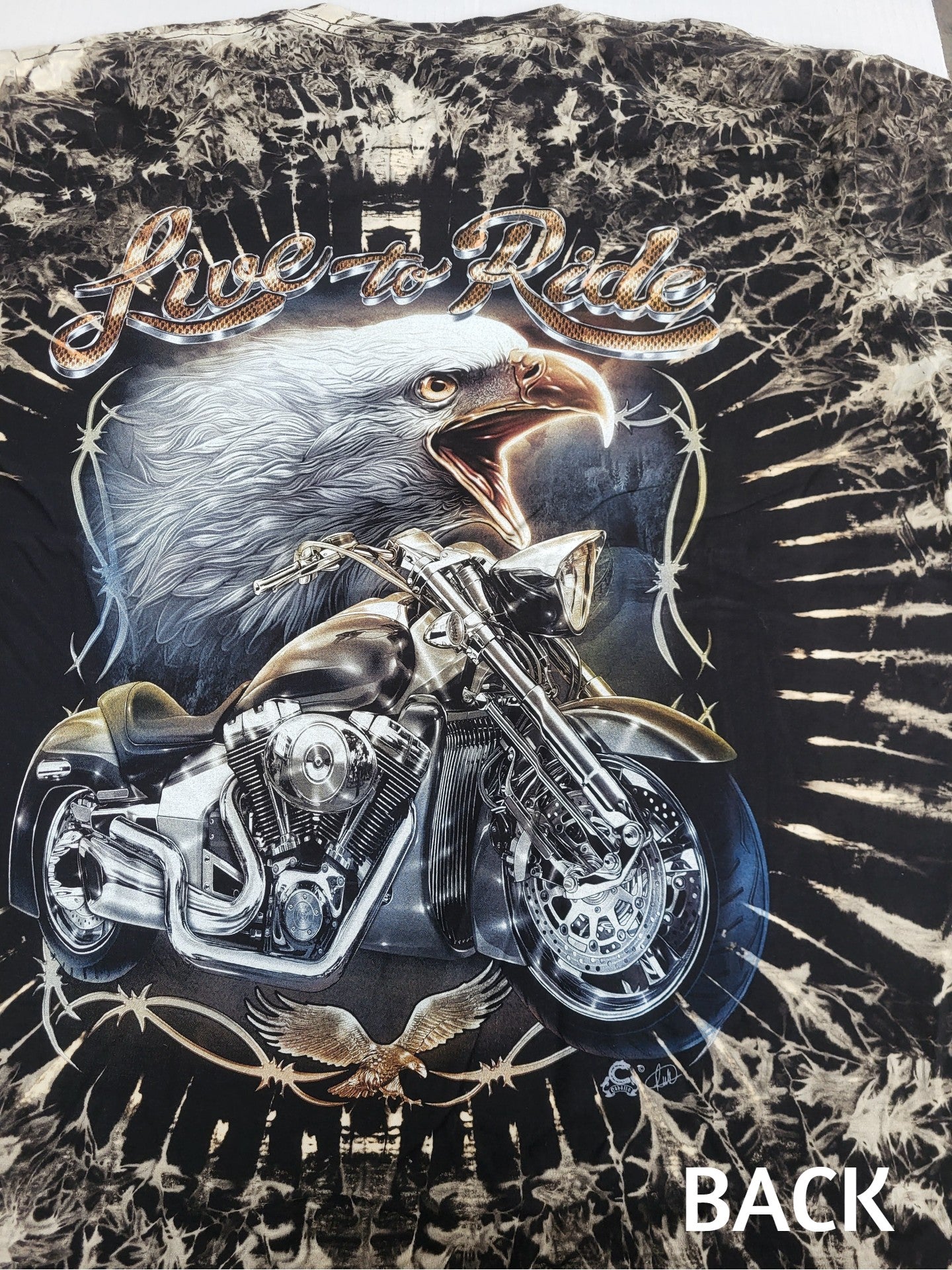 Eagle Motorcycle Live To Ride T-Shirt