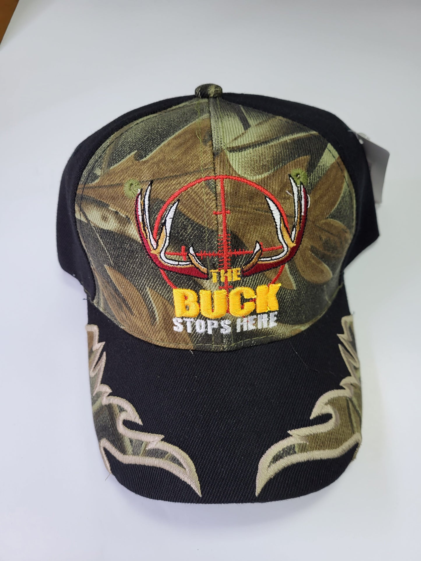 The Buck Stops Here Camo Ball Cap