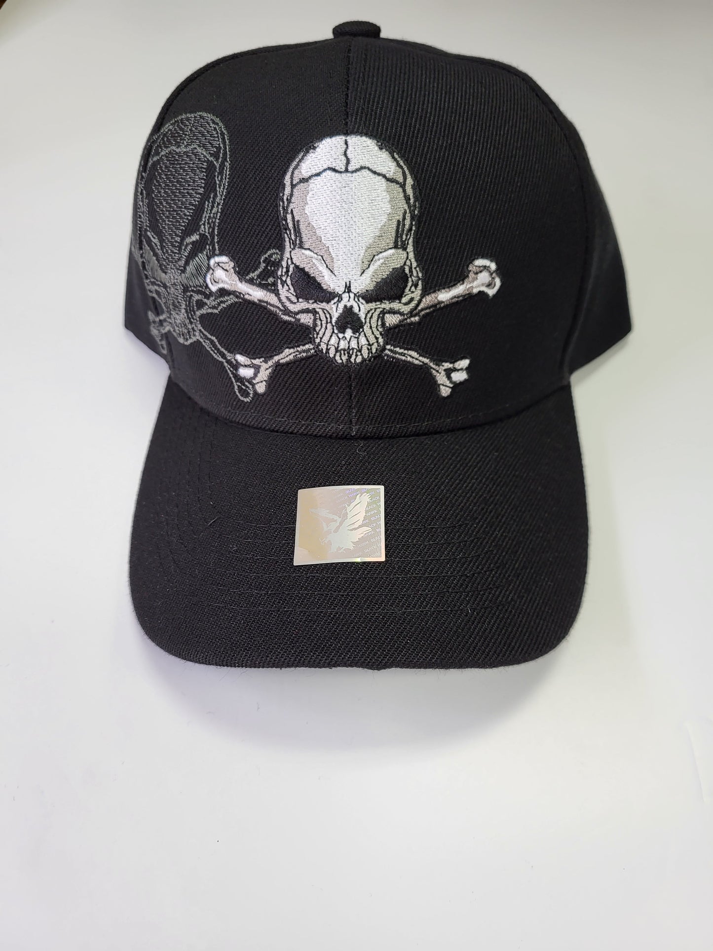 Skull Crossbones Black Ball Cap