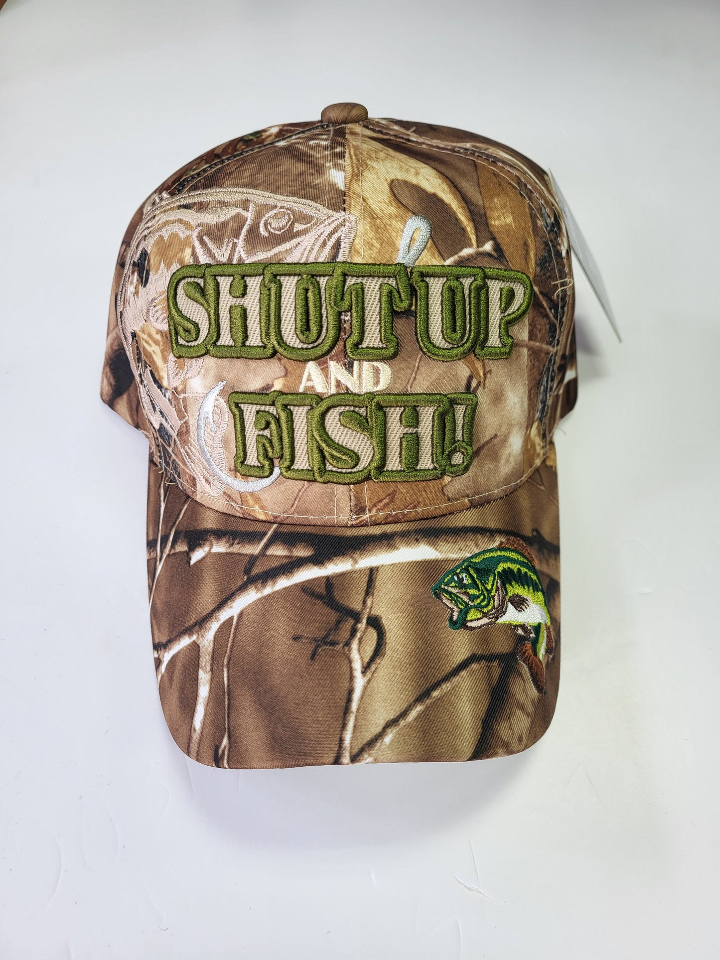 Shut Up And Fish Camo Ball Cap