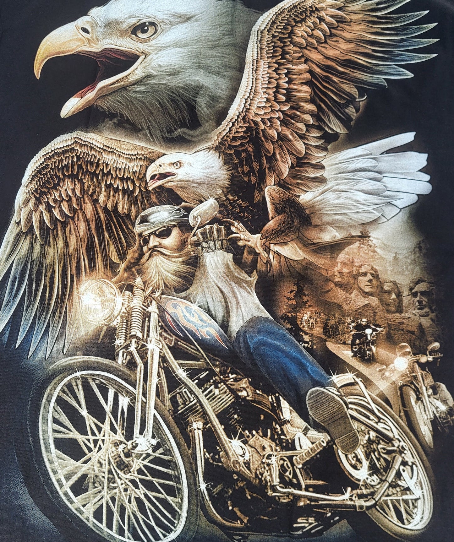 Short Sleeve Double Eagle Motorcycle T-Shirt