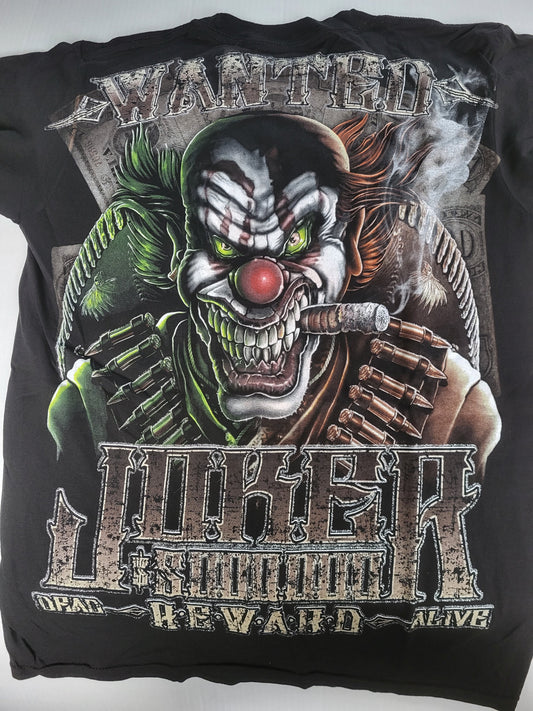 Wanted Joker Reward Black T-Shirt