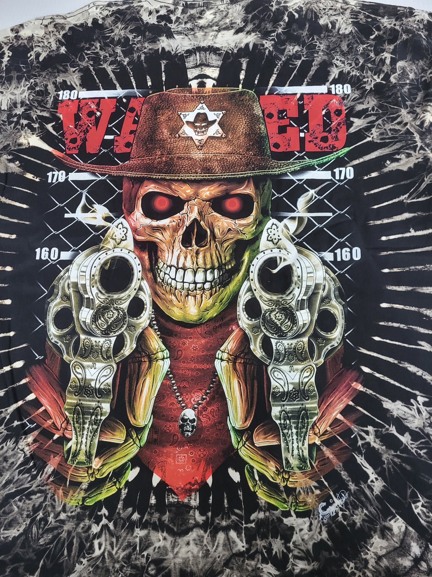 Wanted-Cowboy Skull w/Guns